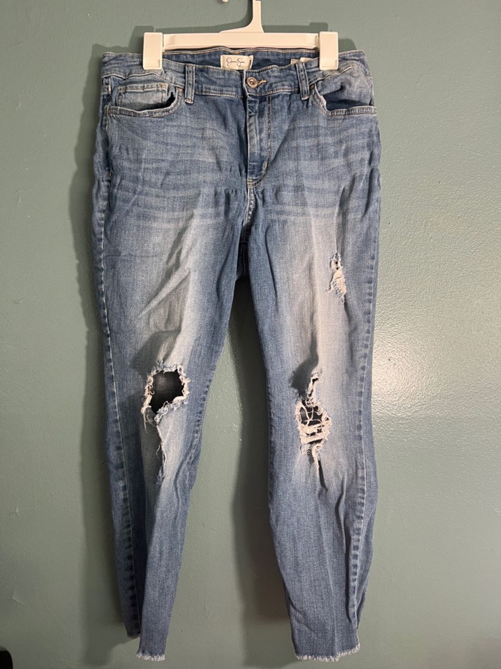 **3 for $12** Jessica Simpson Faded Blue Distressed Skinny Jeans
